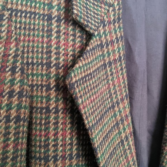 Sag Harbor Petite Wool Oversized Blazer Brown Plaid Vintage 10 Small 10P 6 - Picture 5 of 14